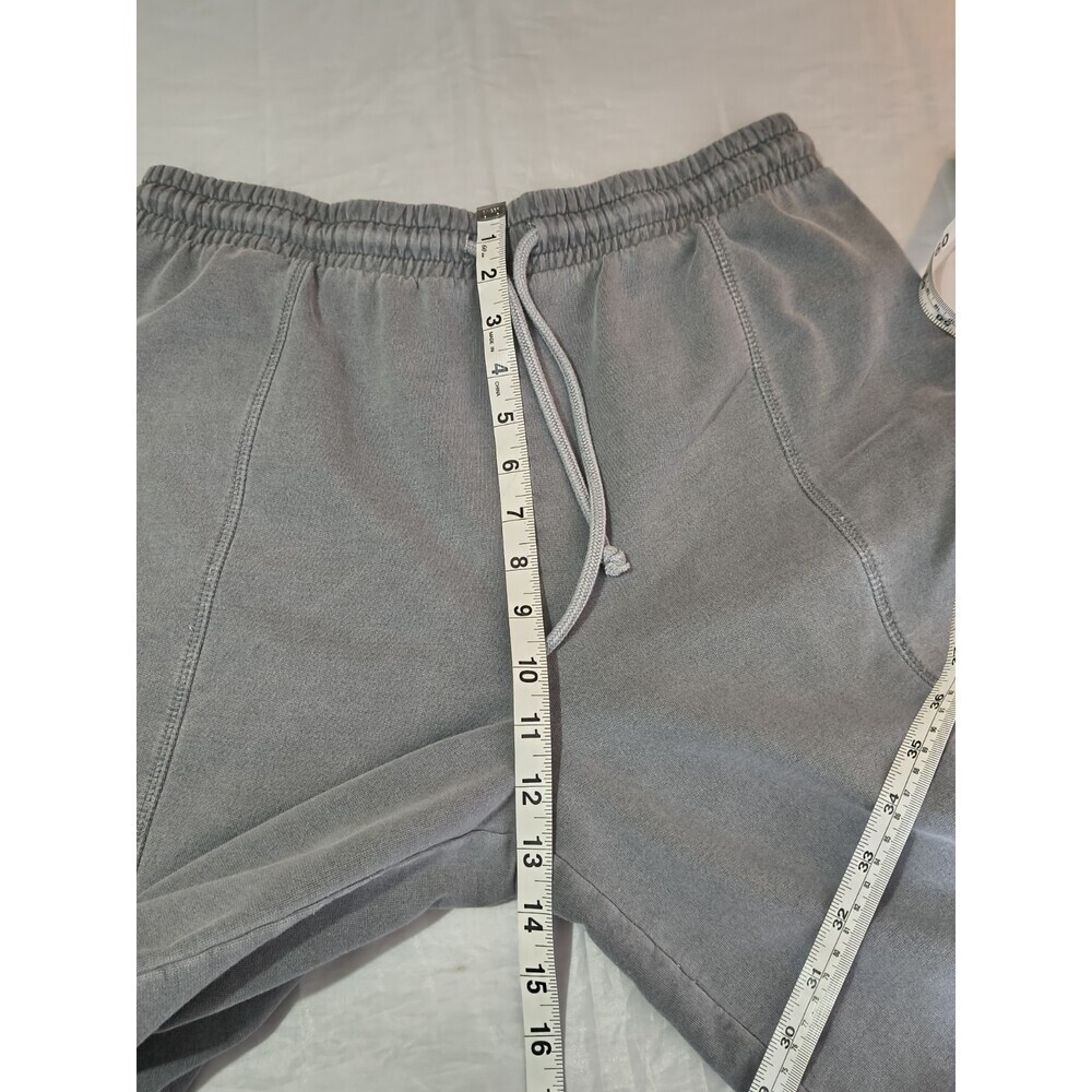 Lazy Sunday Women Charcoal Gray Wide Leg Sweatpants Drawstring Fleece Lounge L - Picture 11 of 14